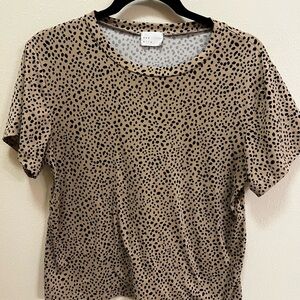 Chic Tan and Black Spotted Women's Tee